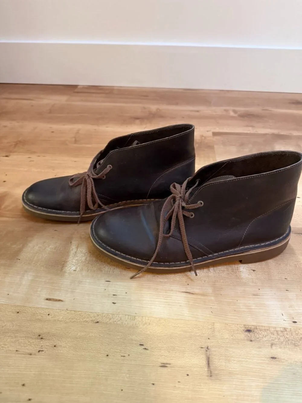 COLLECTION BY CLARKS Mens Brown Desert Round Toe Leather Chukka Boots 10M 43